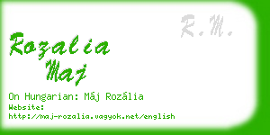 rozalia maj business card