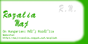 rozalia maj business card